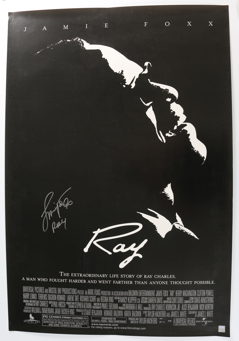 Jamie Foxx as Ray Charles in Ray (ASI) Signed 24x36 Poster with Character Name
