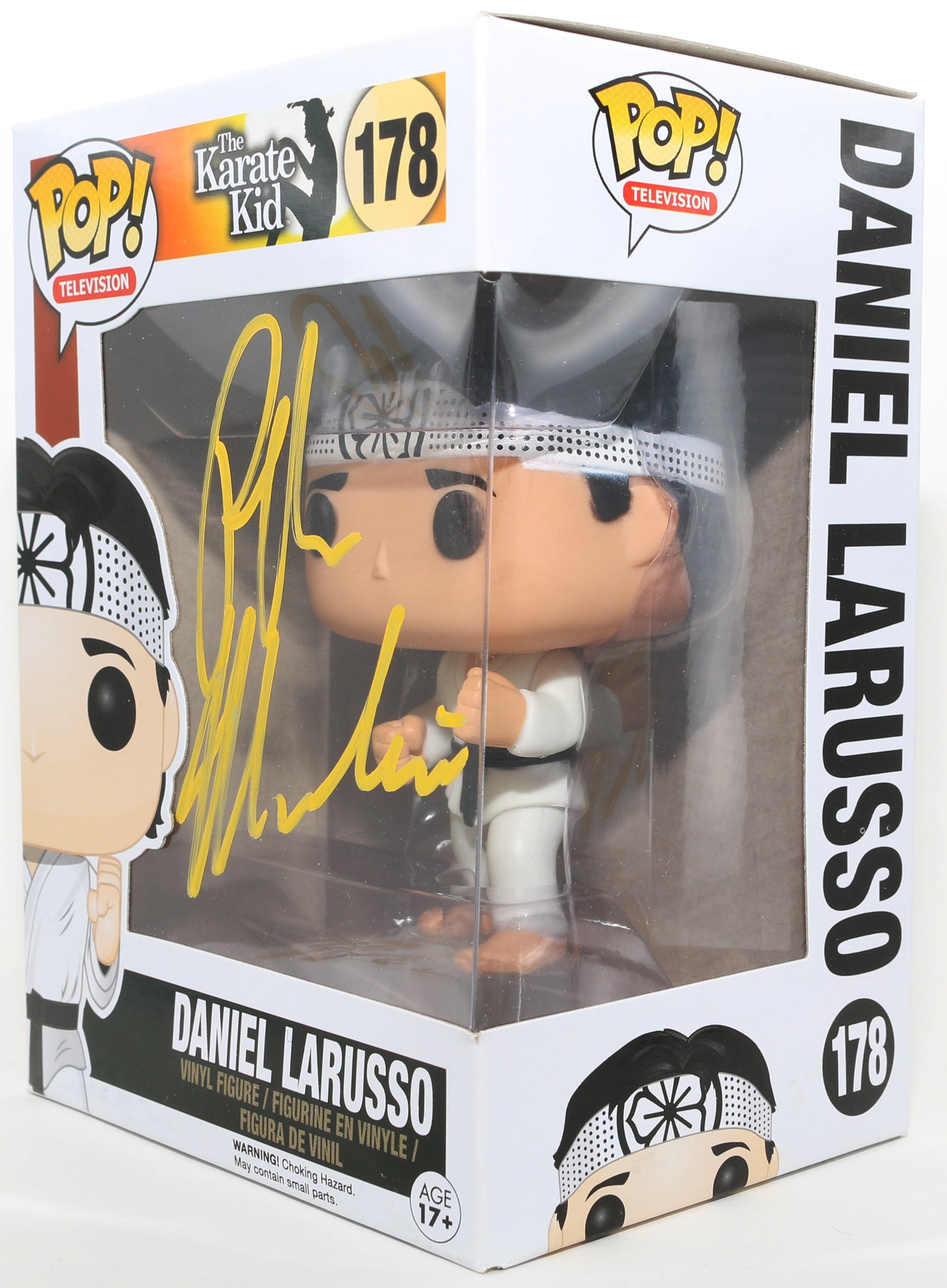 
                  
                    Ralph Macchio as Daniel LaRusso in The Karate Kid Signed Funko POP! #178
                  
                