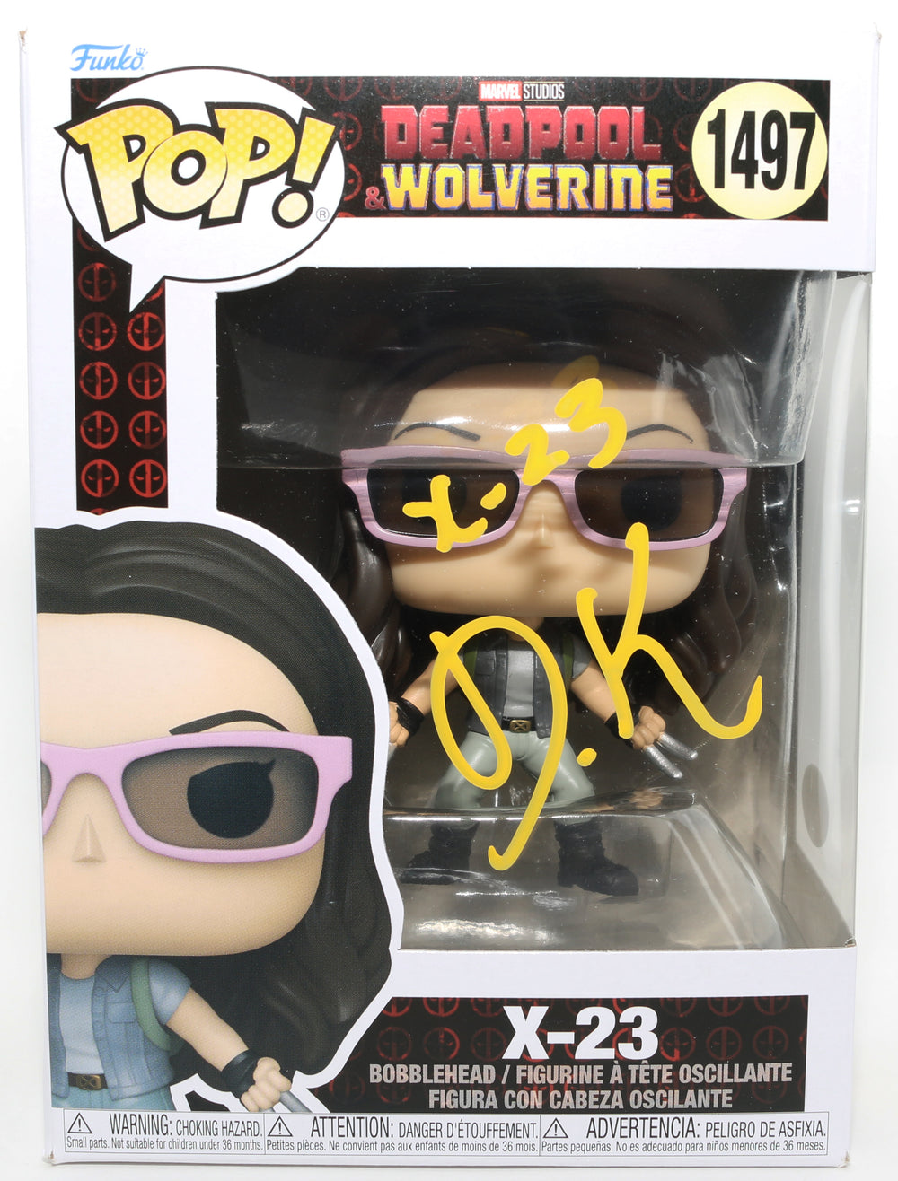 Dafne Keen as X-23 in Deadpool & Wolverine (JSA) Signed Funko POP! #1497 with Character Name