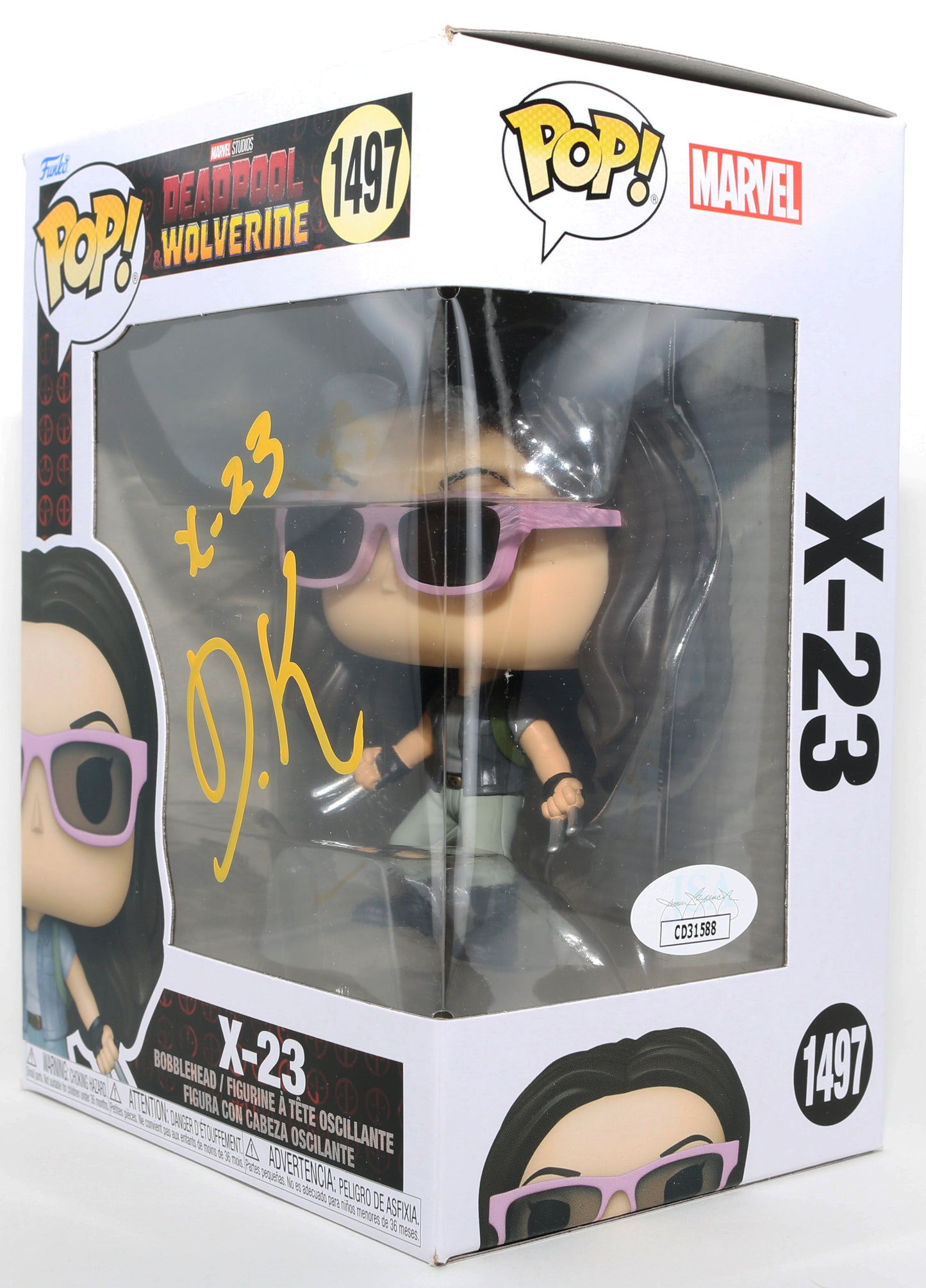 
                  
                    Dafne Keen as X-23 in Deadpool & Wolverine (JSA) Signed Funko POP! #1497 with Character Name
                  
                