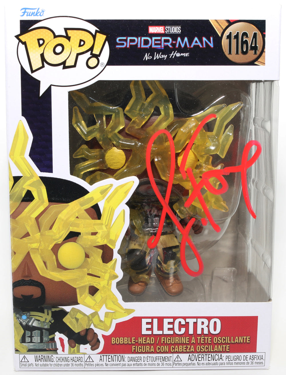 Jamie Foxx as Electro in Spider-Man: No Way Home Signed Funko POP! #1164