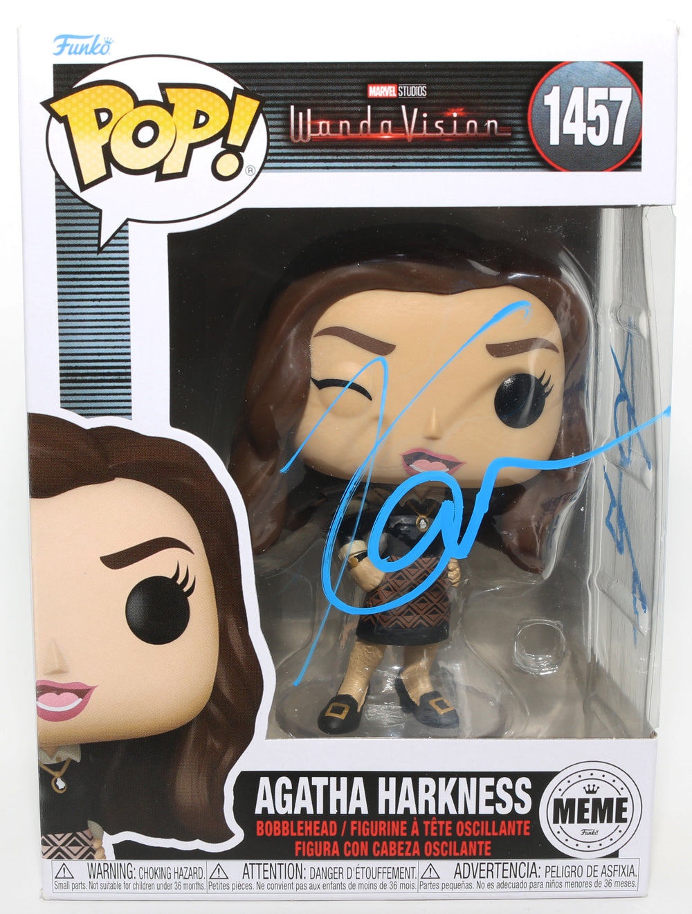Kathryn Hahn as Agatha Harkness in WandaVision Signed Funko POP! #1457 with Remark