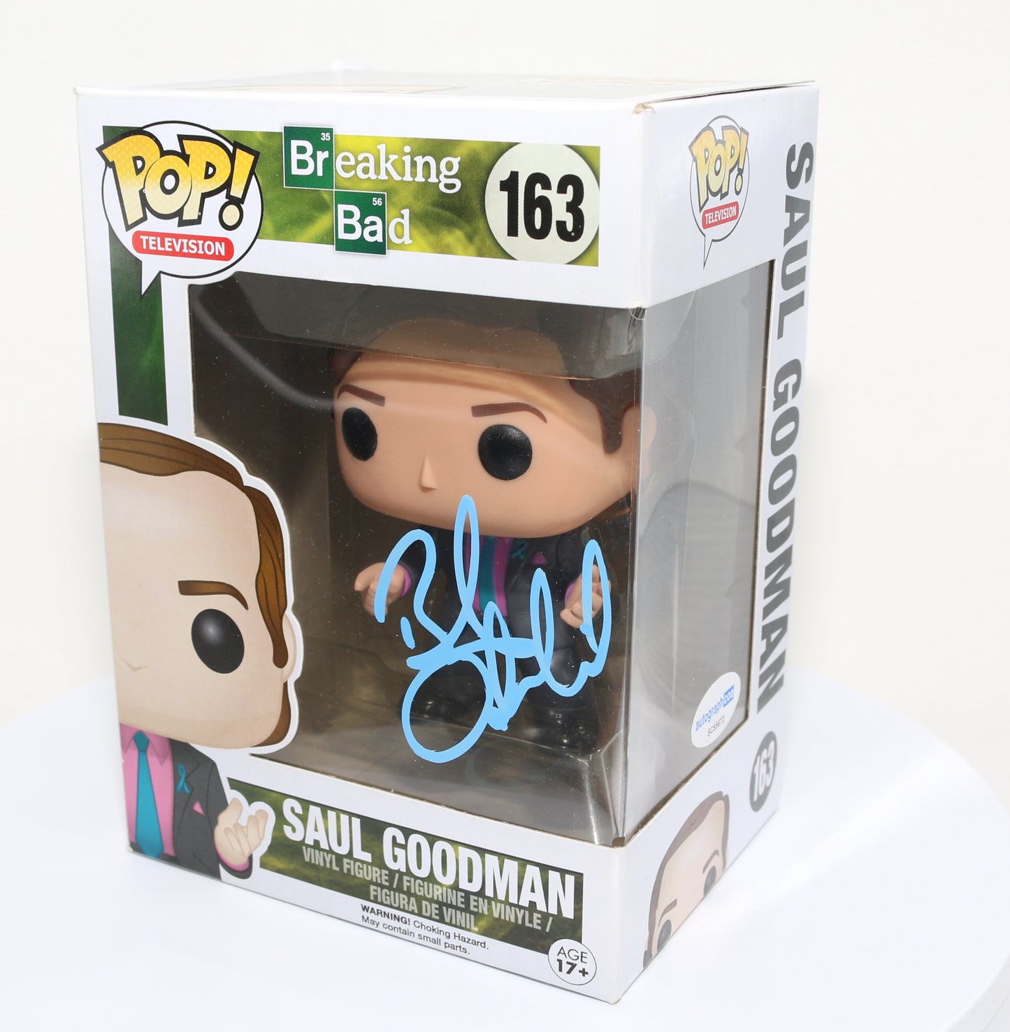 
                  
                    Bob Odenkirk as Saul Goodman from Breaking Bad/Better Call Saul (Autopgraph COA) Signed Funko POP! #163
                  
                
