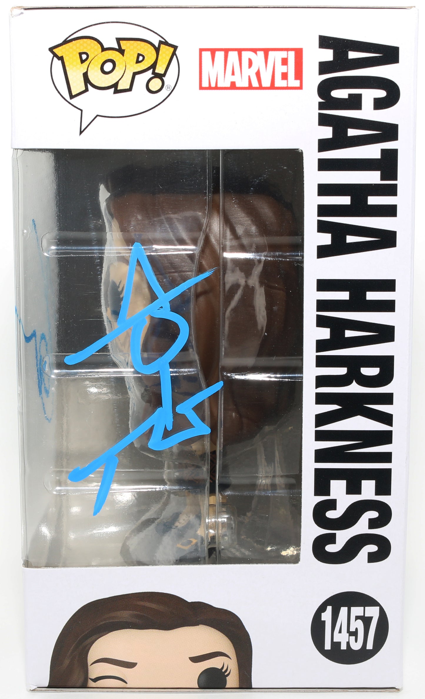 
                  
                    Kathryn Hahn as Agatha Harkness in WandaVision Signed Funko POP! #1457 with Remark
                  
                