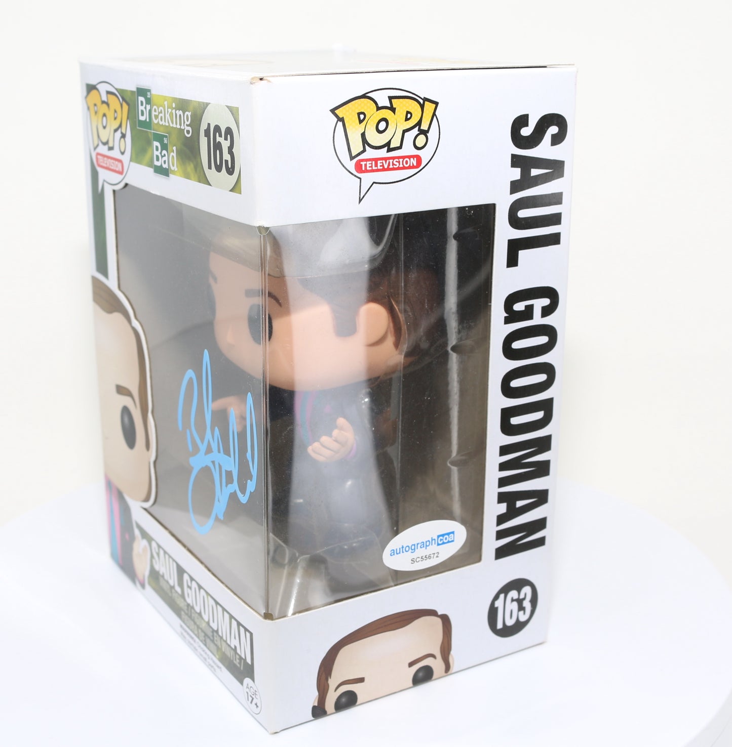
                  
                    Bob Odenkirk as Saul Goodman from Breaking Bad/Better Call Saul (Autopgraph COA) Signed Funko POP! #163
                  
                