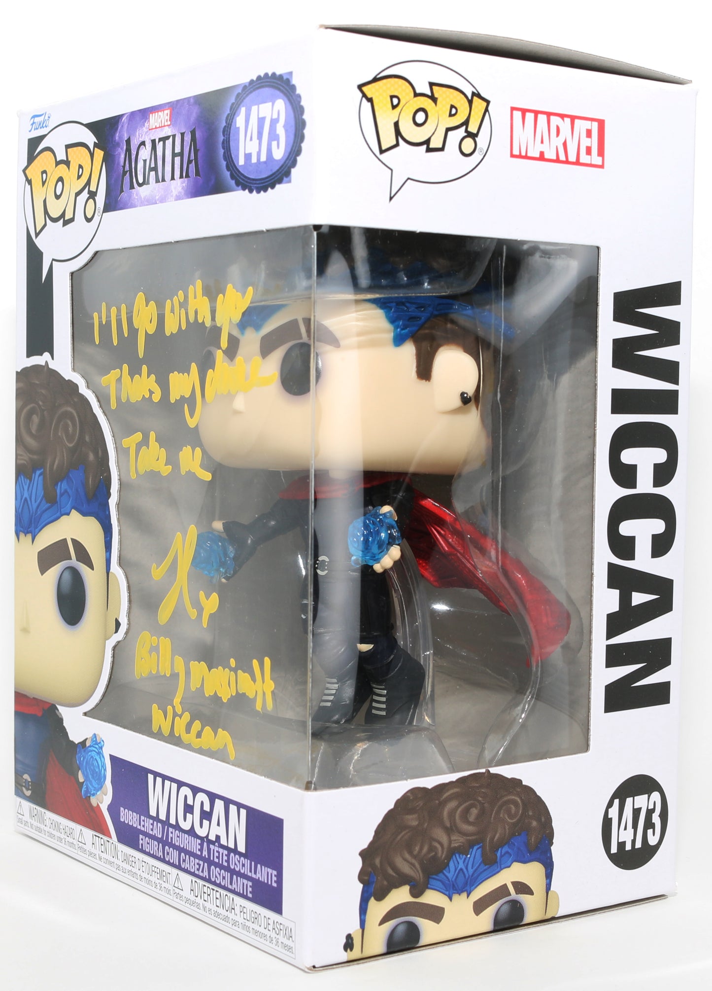 
                  
                    Joe Locke as Wiccan in Agatha All Along Signed Funko POP! #1473 with Character Name & Quote
                  
                