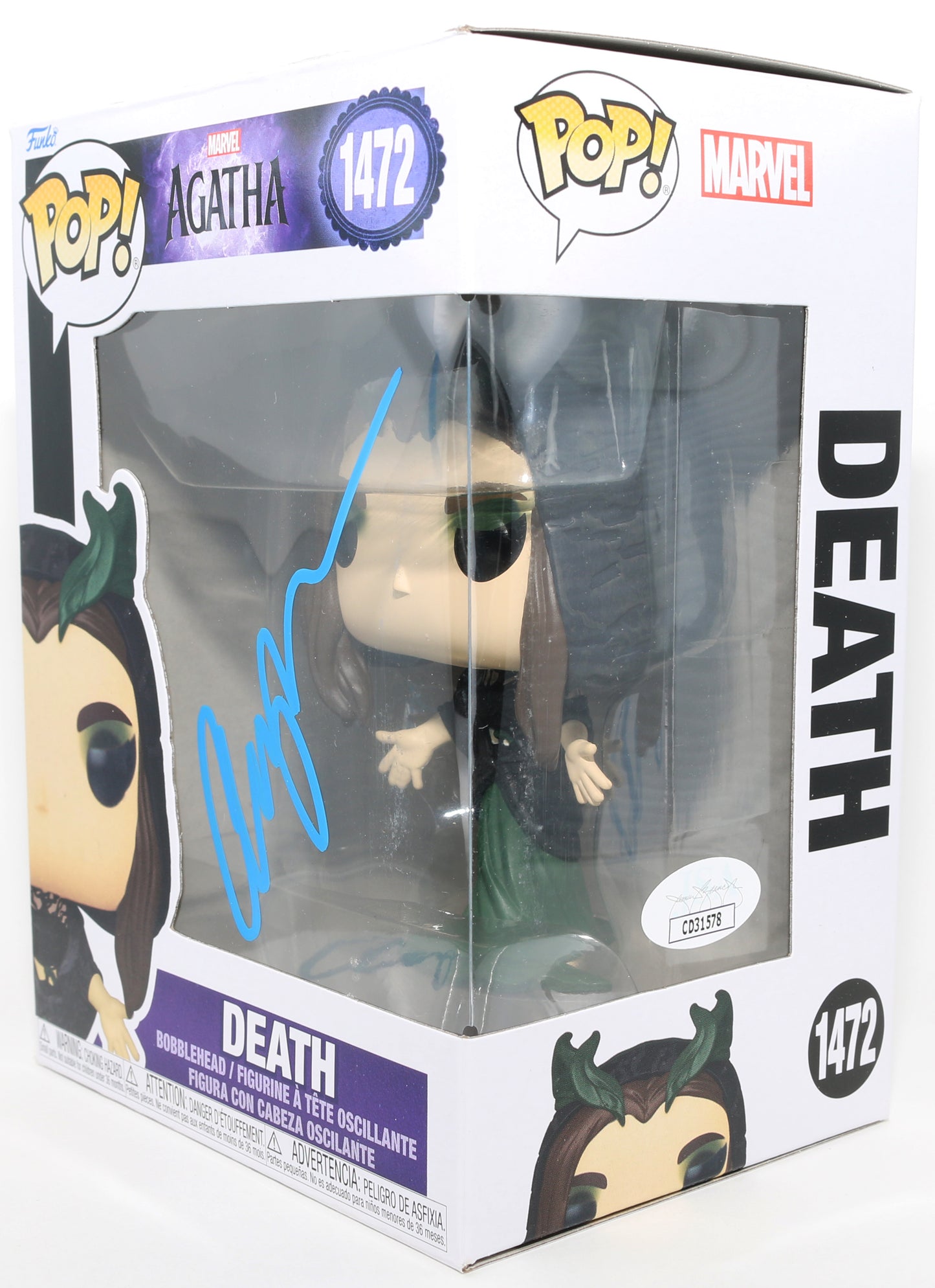 
                  
                    Aubrey Plaza as Death / Rio Vidal in Agatha All Along (JSA) Signed Funko POP! #1472
                  
                