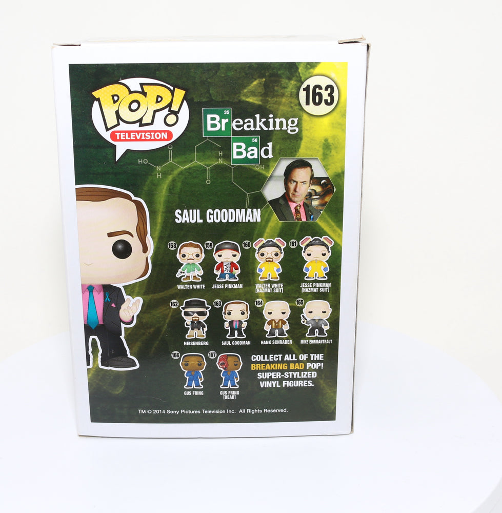 
                  
                    Bob Odenkirk as Saul Goodman from Breaking Bad/Better Call Saul (Autopgraph COA) Signed Funko POP! #163
                  
                