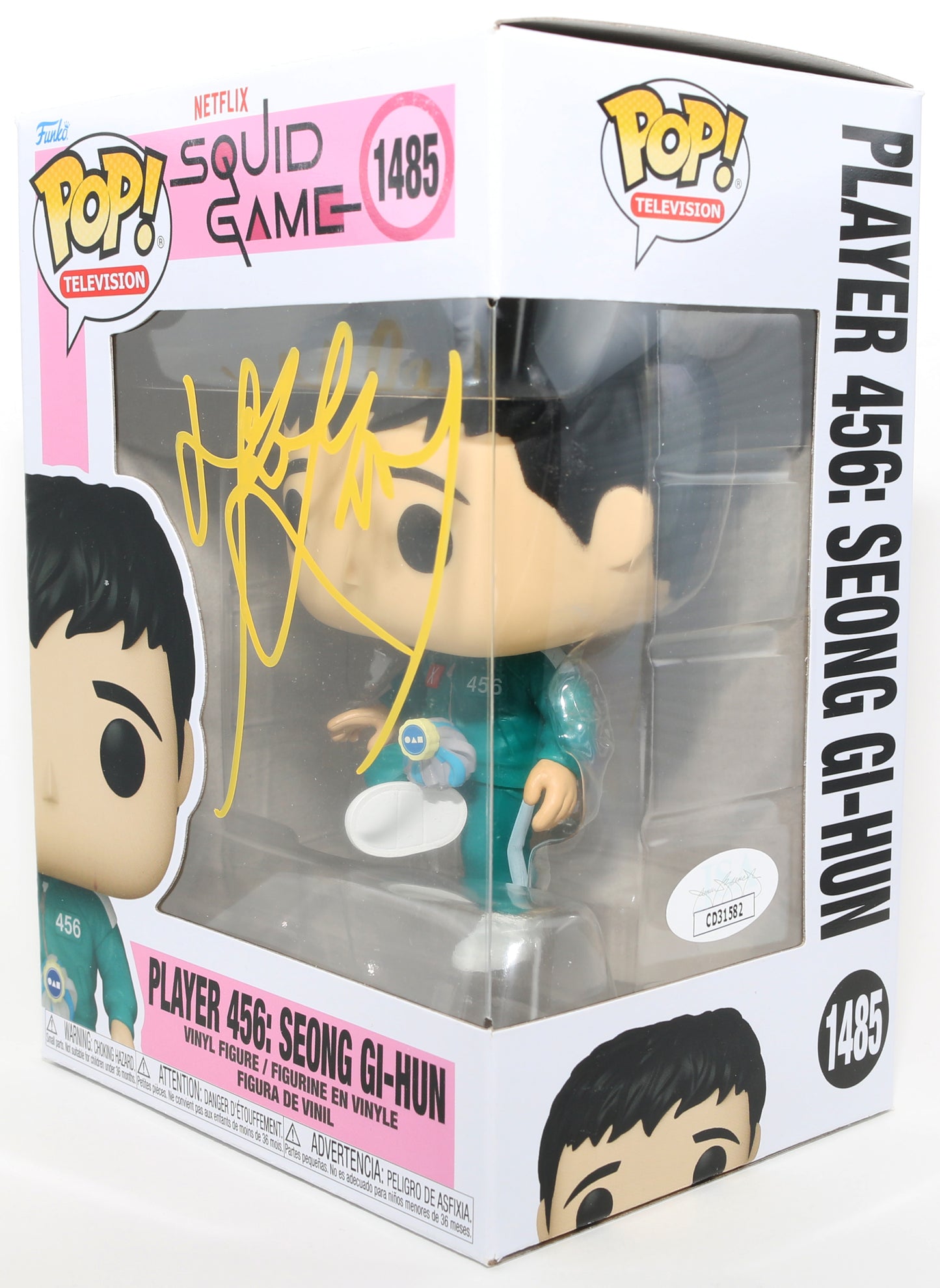 
                  
                    Lee Jung-jae as Seong Gi-Hun / Player 456 in Squid Game (JSA) Signed Funko POP! #1485
                  
                