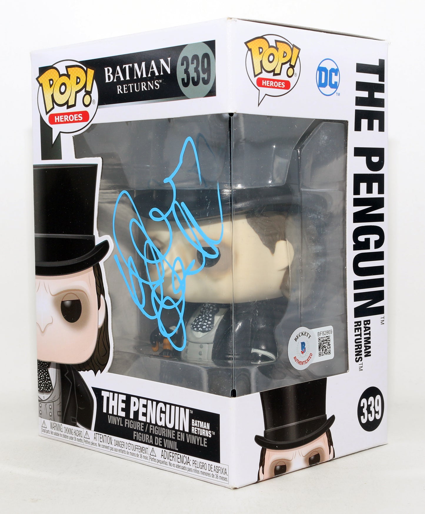 
                  
                    Danny DeVito as The Penguin in Batman Returns (Beckett) Signed Funko POP! #339
                  
                