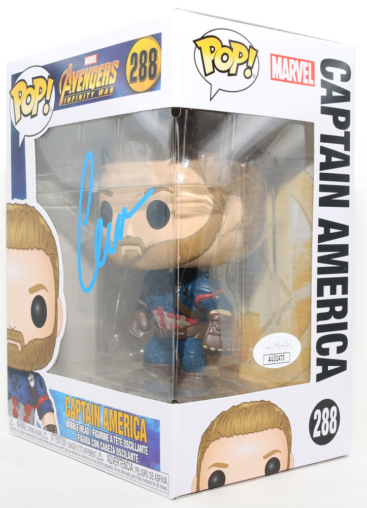 
                  
                    Chris Evans as Captain America in Avengers: Infinity War (JSA) Signed Funko POP! #288
                  
                