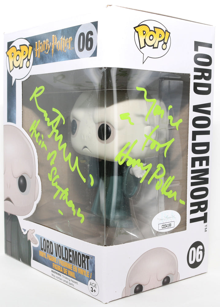 
                  
                    Ralph Fiennes as Lord Voldemort in Harry Potter (JSA) Signed Funko POP! #06 with Character Name & Quote
                  
                