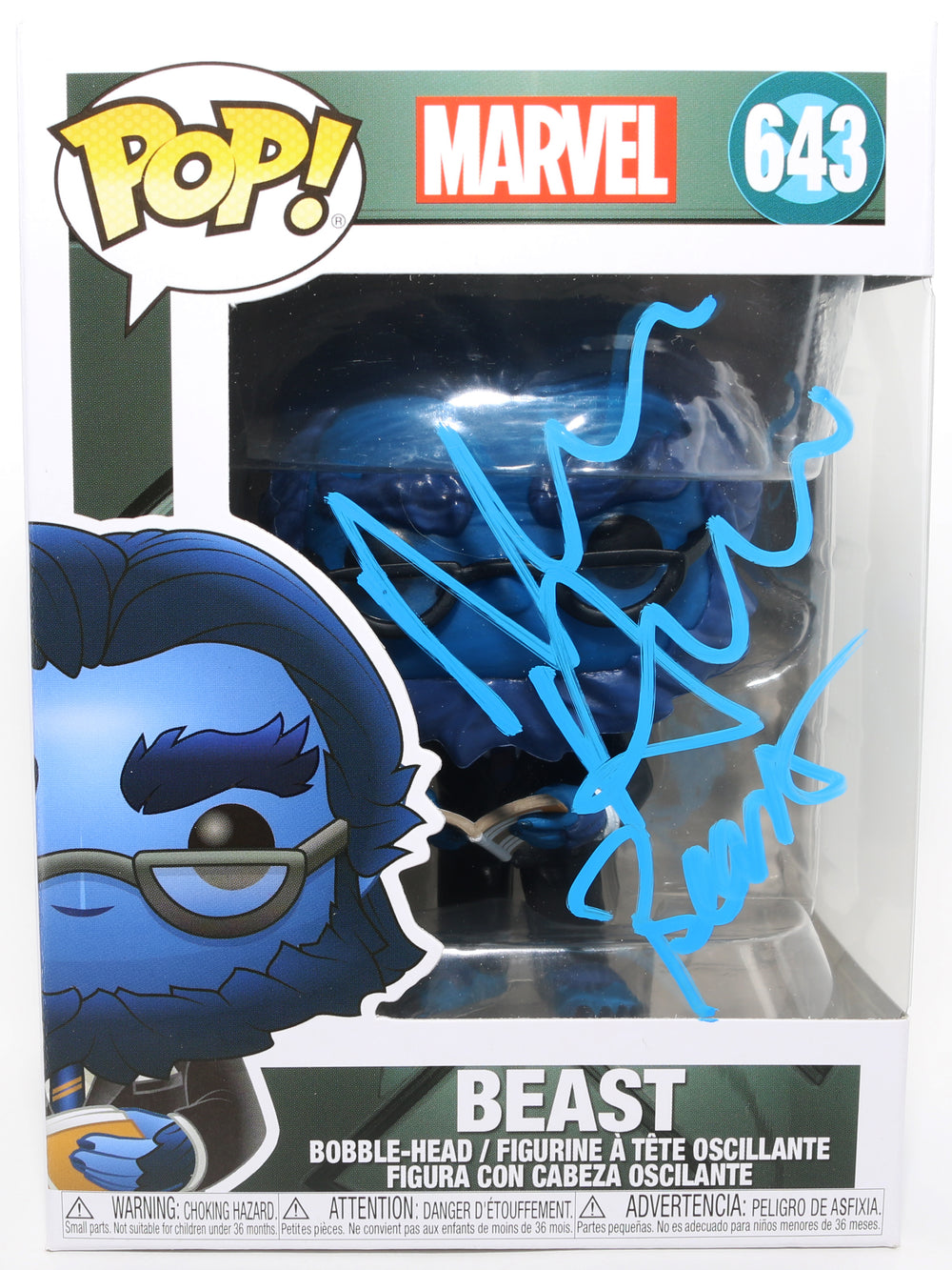 Nicholas Hoult as Beast in X-Men Signed Funko POP! #643 with Character Name