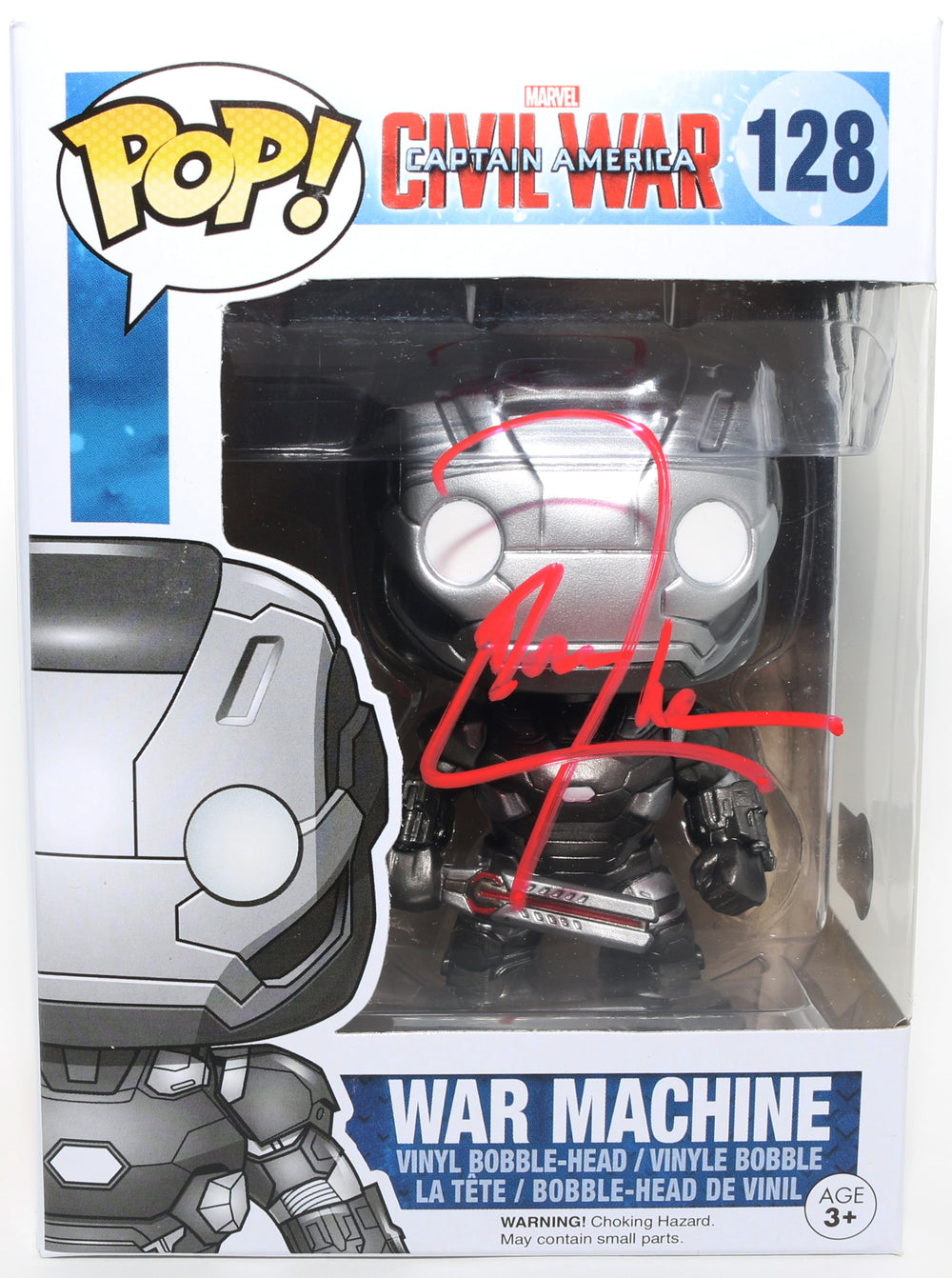 Don Cheadle as War Machine in Captain America: Civil War (Beckett) Signed Funko POP! #128