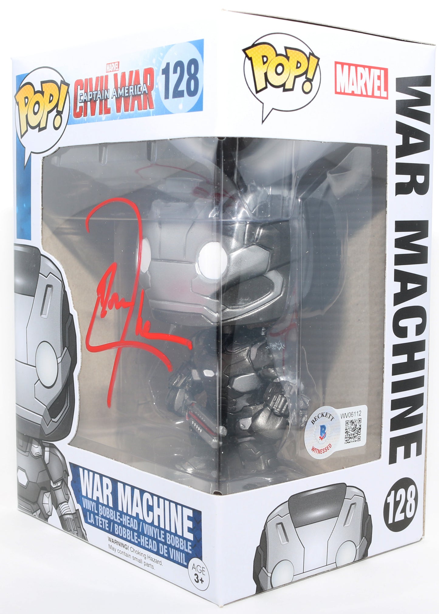 
                  
                    Don Cheadle as War Machine in Captain America: Civil War (Beckett) Signed Funko POP! #128
                  
                