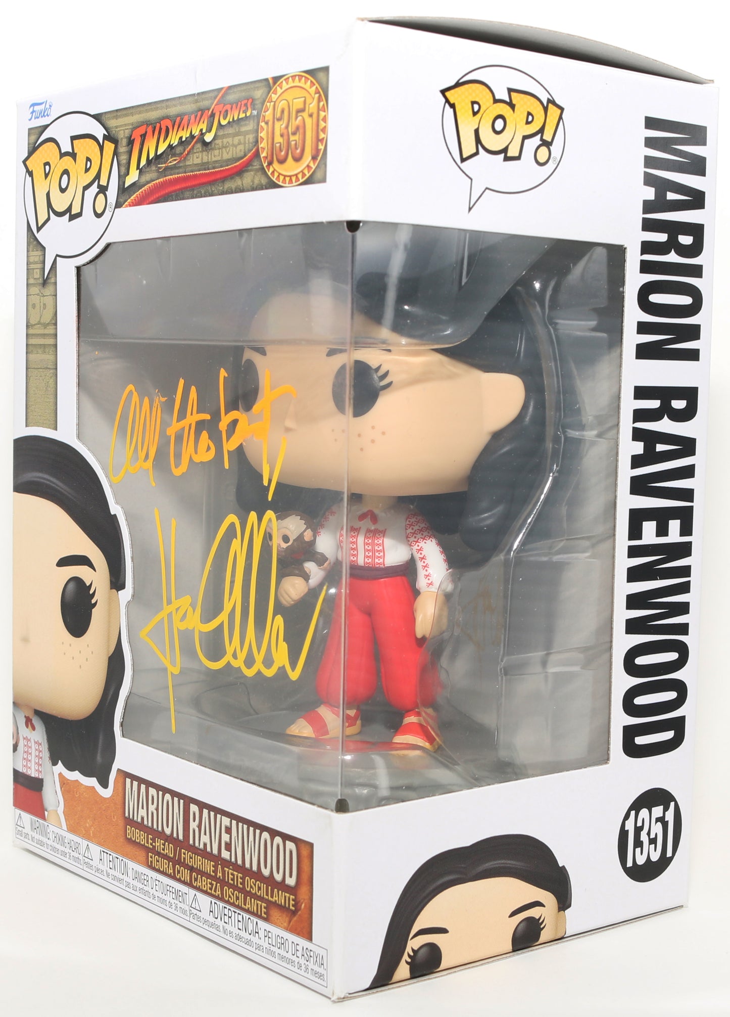 
                  
                    Karen Allen as Marion Ravenwood in Raiders of the Lost Ark Signed Funko POP! #1351
                  
                