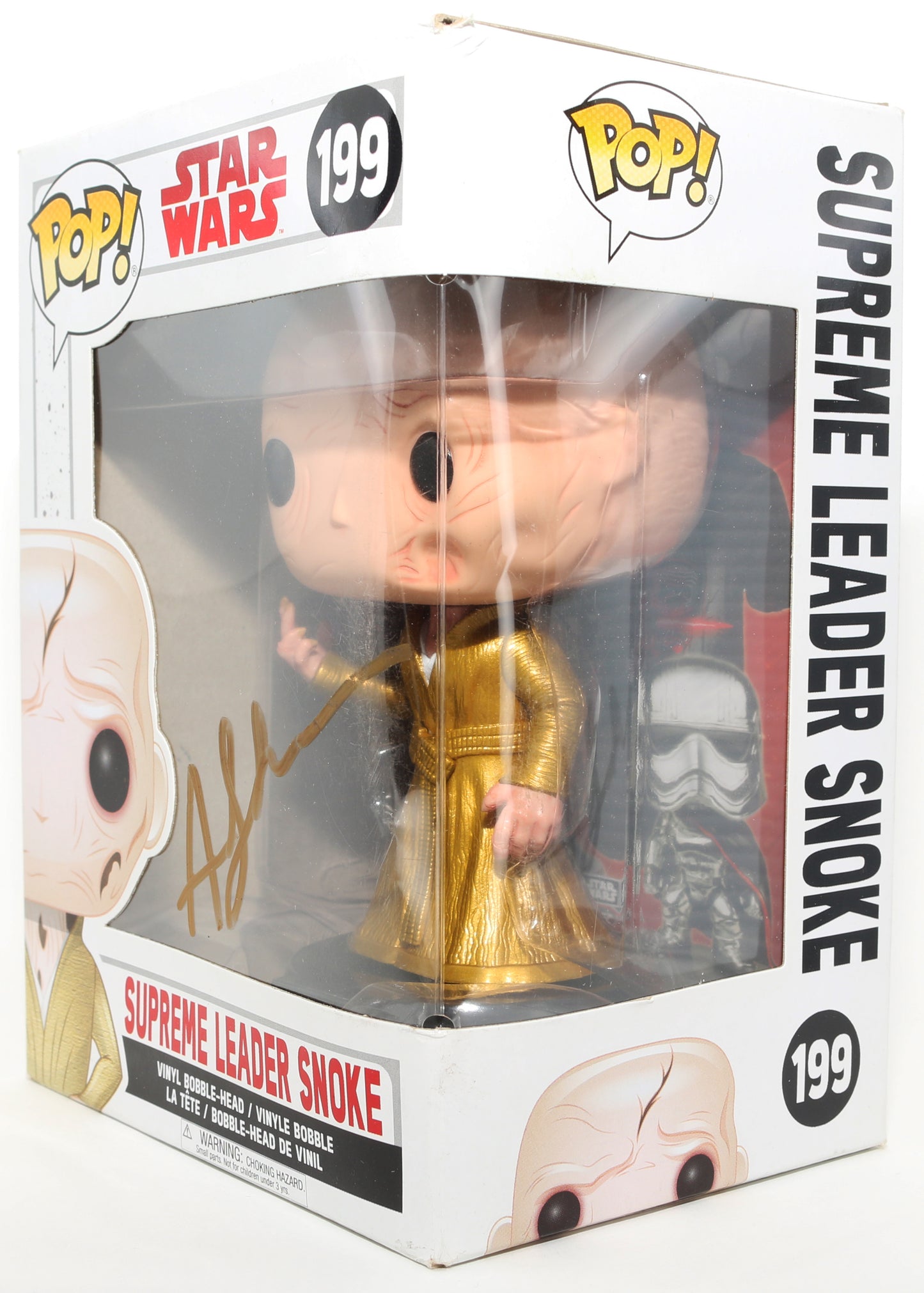 
                  
                    Andy Serkis as Supreme Leader Snoke in Star Wars: The Last Jedi Signed Funko POP! #199
                  
                
