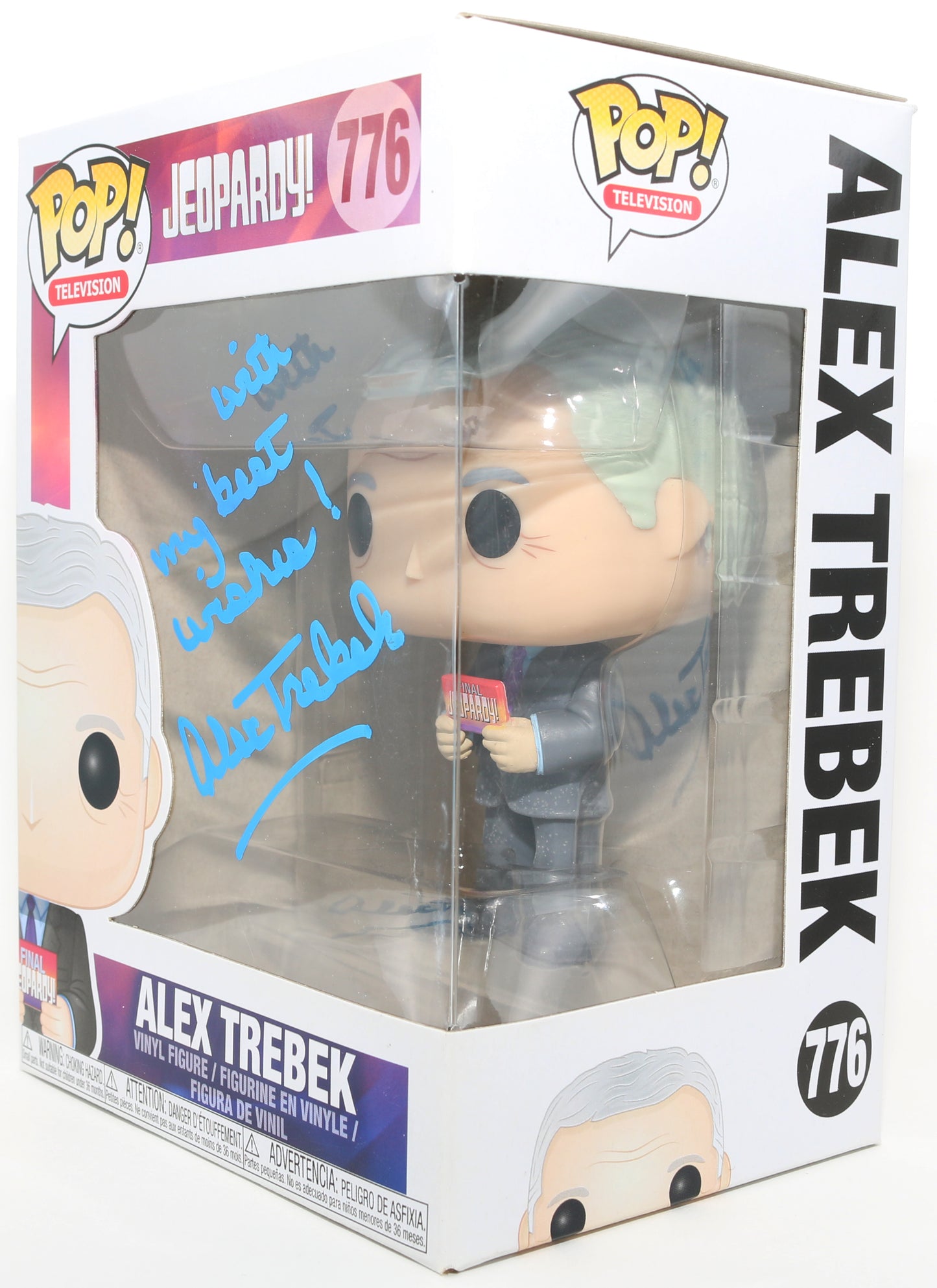 
                  
                    Alex Trebek from Jeopardy! Signed Funko POP! #776
                  
                