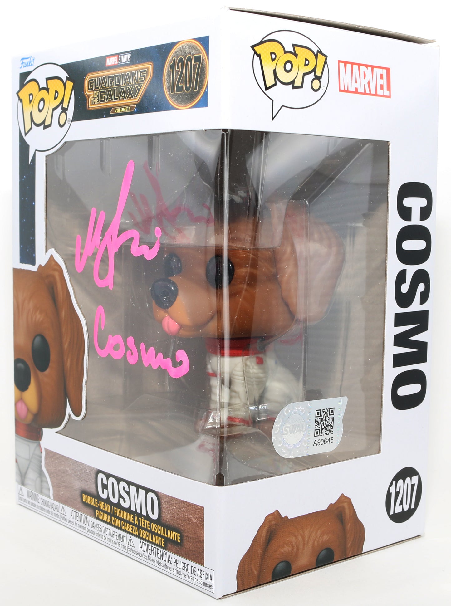 
                  
                    Maria Bakalova as Cosmo in Guardians of the Galaxy Vol. 3 (SWAU) Signed Funko POP! #1207 with Character Name
                  
                