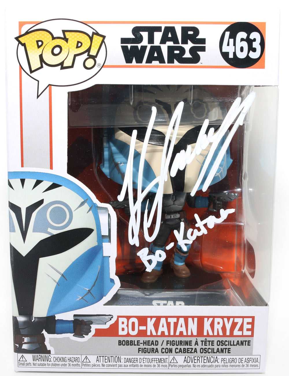 Katee Sackhoff as Bo-Katan Kryze in Star Wars: The Mandalorian (SWAU) Signed Funko POP! #463 with Character Name