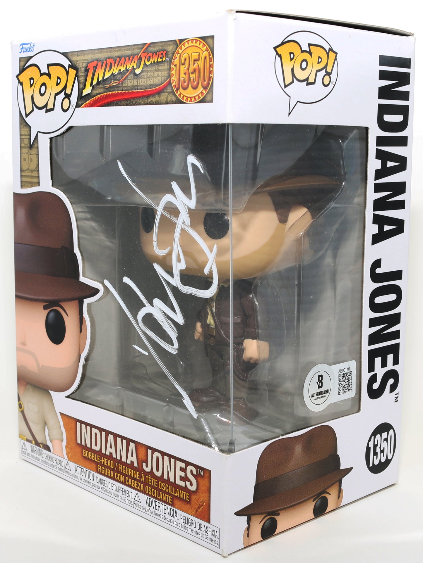 
                  
                    Harrison Ford as Indiana Jones in Indiana Jones (Beckett) Signed Funko POP! #1350
                  
                