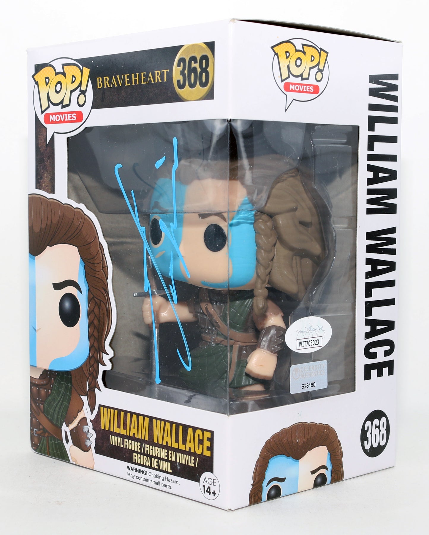 
                  
                    Mel Gibson as William Wallace in Braveheart (JSA / Celebrity Authentics) Signed Funko POP! #368
                  
                