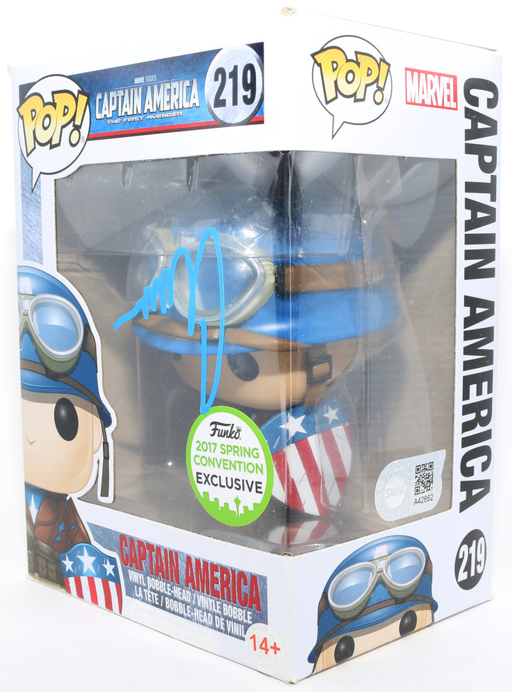 
                  
                    Chris Evans as Captain America in Captain America: The First Avenger 2017 Spring Convention Exclusive (SWAU) Signed Funko POP! #219
                  
                