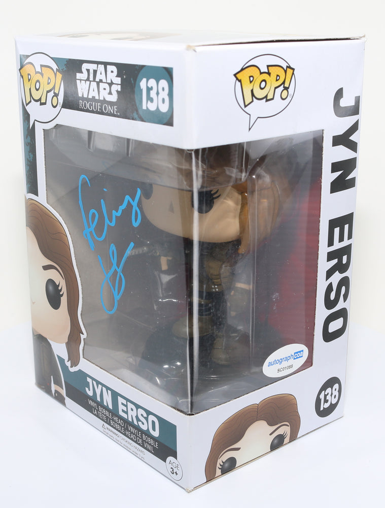 
                  
                    Felicity Jones as Jyn Erso in Rogue One: A Star Wars Story (Autograph COA) Signed Funko POP! #138
                  
                