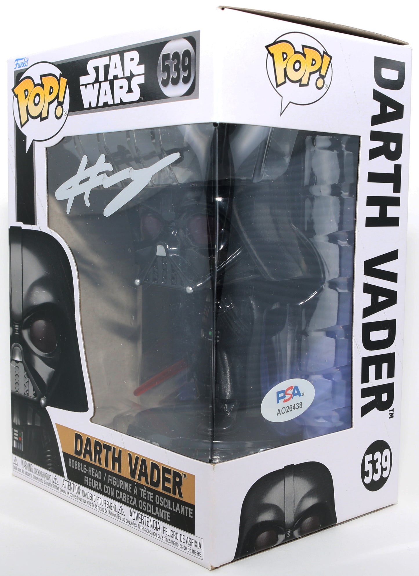
                  
                    Hayden Christensen as Darth Vader in Star Wars (PSA) Signed Funko POP! #539
                  
                