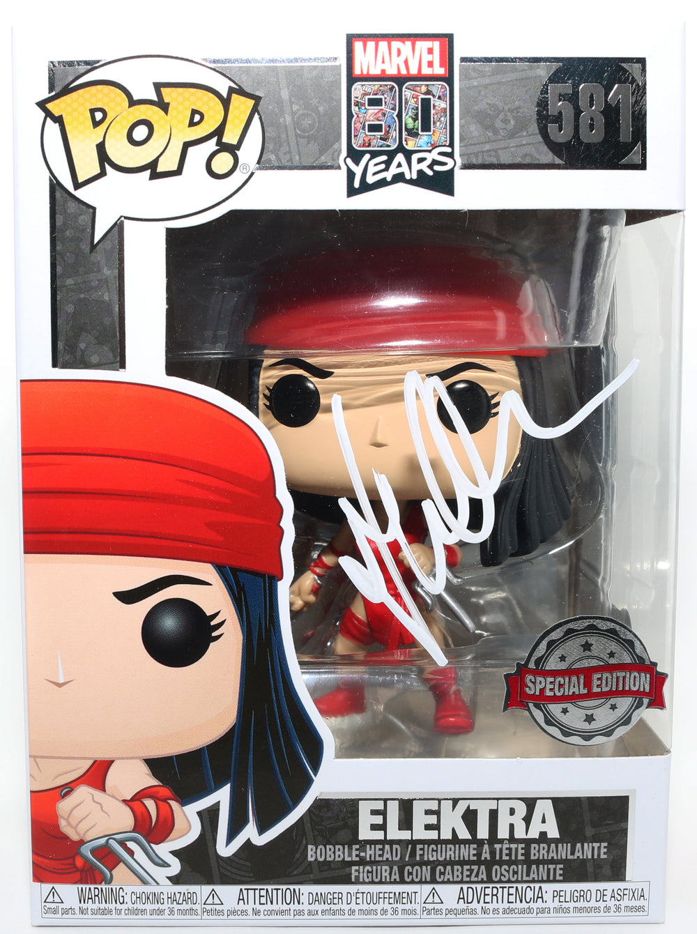 Jennifer Garner as Elektra Natchios in Daredevil Special Edition (Beckett) Signed Funko POP! #581