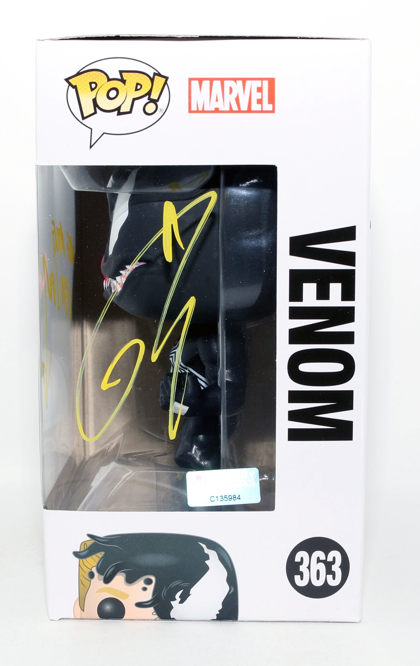 
                  
                    Tom Hardy as Venom in Venom (Celebrity Authentics) Signed Funko POP! #363 with Quote
                  
                