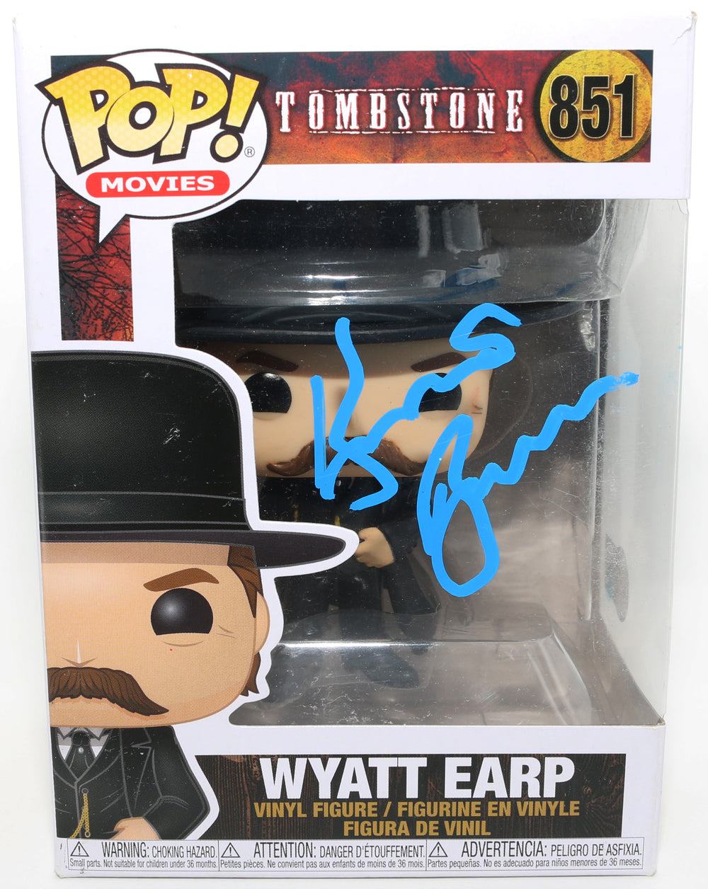 Kurt Russell as Wyatt Earp in Tombstone (Beckett) Signed Funko POP! #851