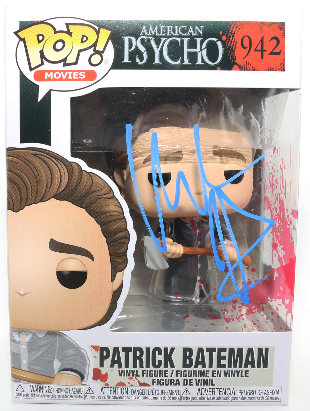 Christian Bale as Patrick Bateman in American Psycho (Beckett) Signed Funko POP! #942