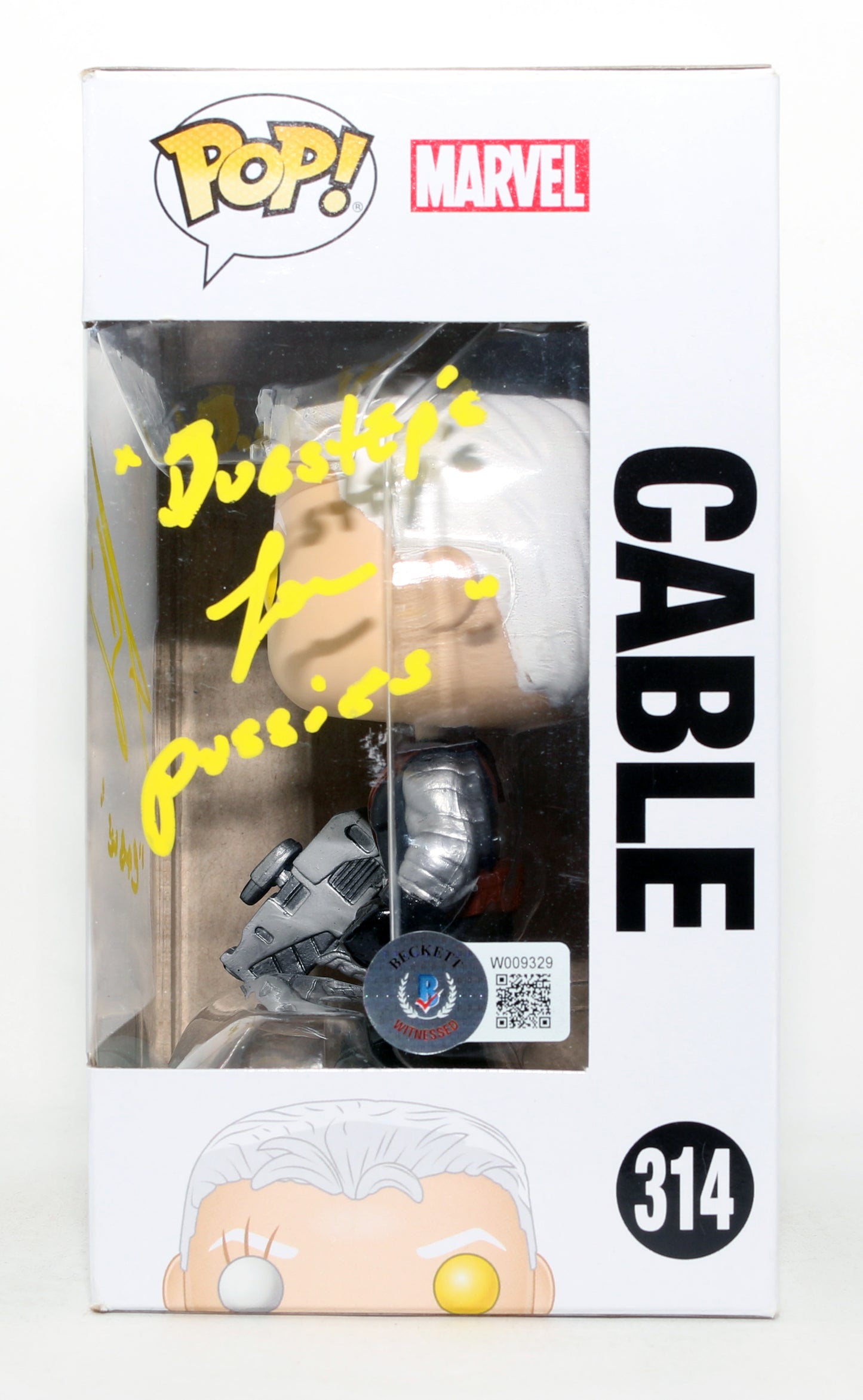 
                  
                    Josh Brolin as Cable in Deadpool 2 (Beckett) Signed Funko POP! #314 with Character Name & Quote
                  
                