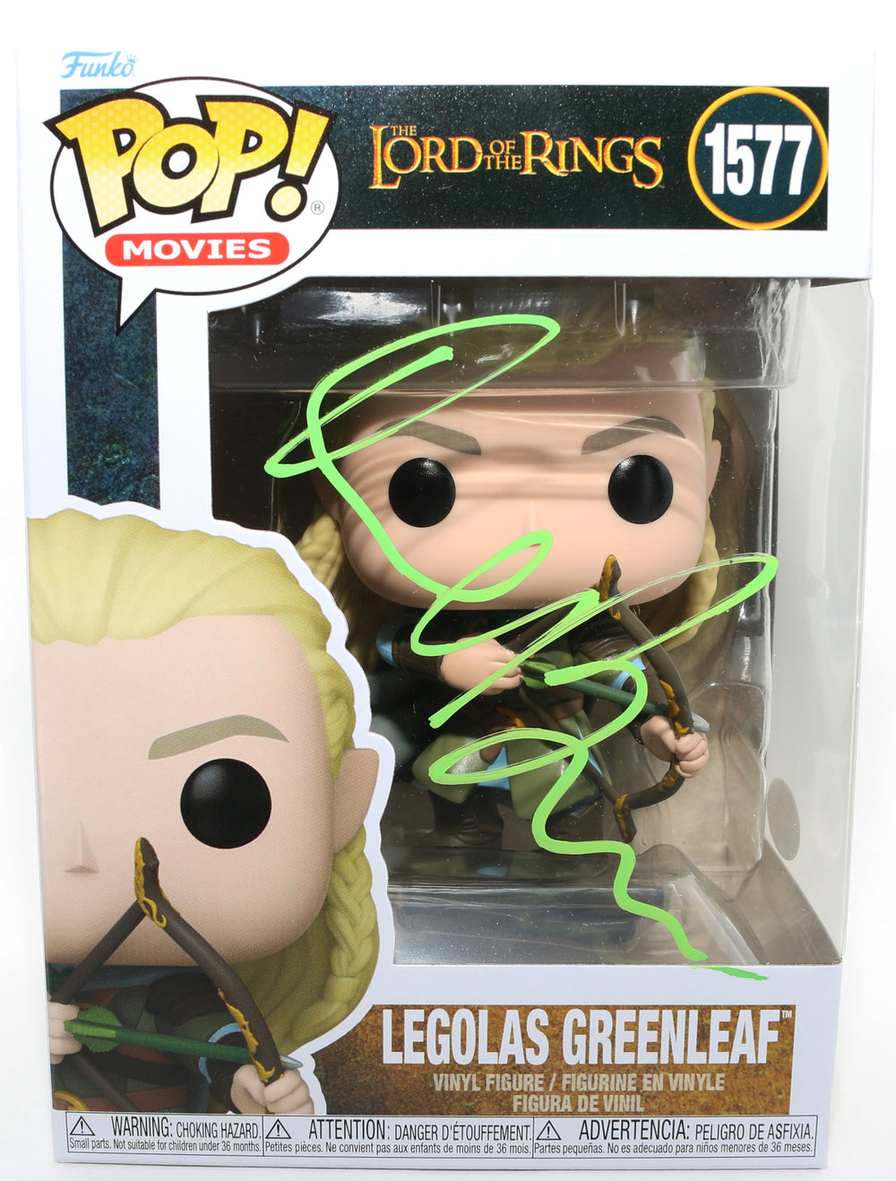 Orlando Bloom as Legolas in The Lord of the Rings (JSA) Signed Funko POP! #1577