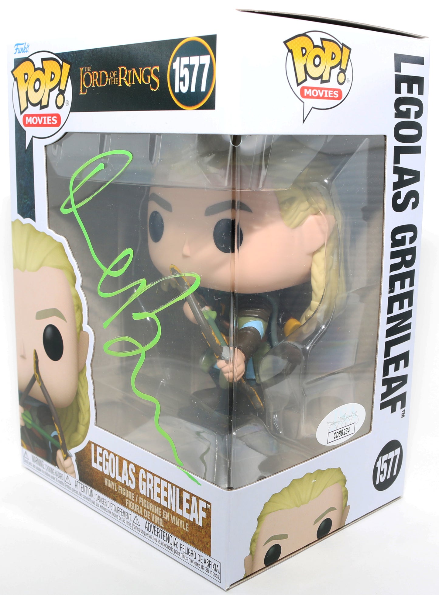 
                  
                    Orlando Bloom as Legolas in The Lord of the Rings (JSA) Signed Funko POP! #1577
                  
                
