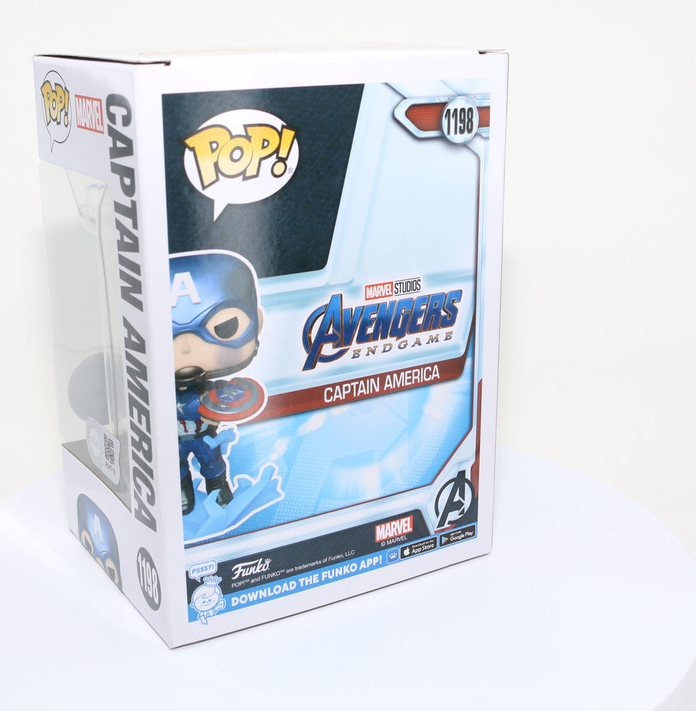 
                  
                    Chris Evans as Captain America in Avengers: Endgame Glow in the Dark Special Edition (SWAU) Signed Funko POP! #1198
                  
                