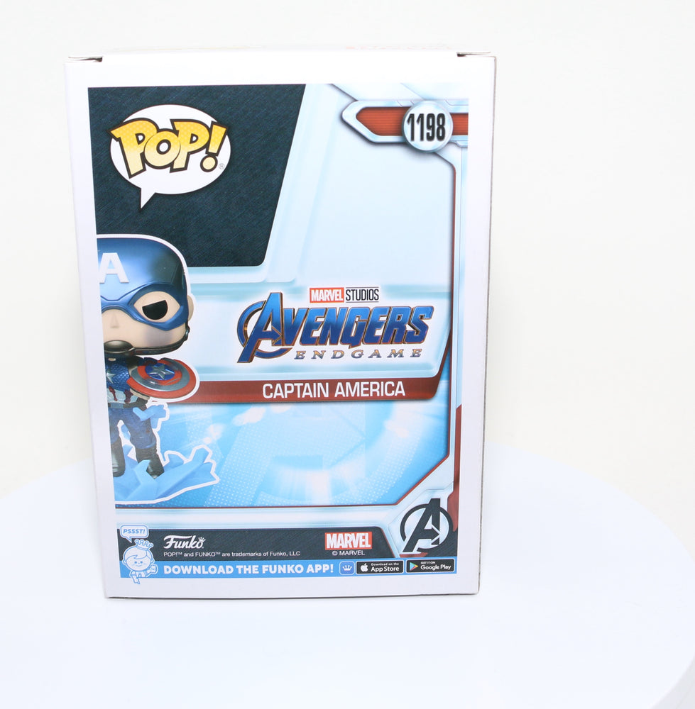 
                  
                    Chris Evans as Captain America in Avengers: Endgame Glow in the Dark Special Edition (SWAU) Signed Funko POP! #1198
                  
                