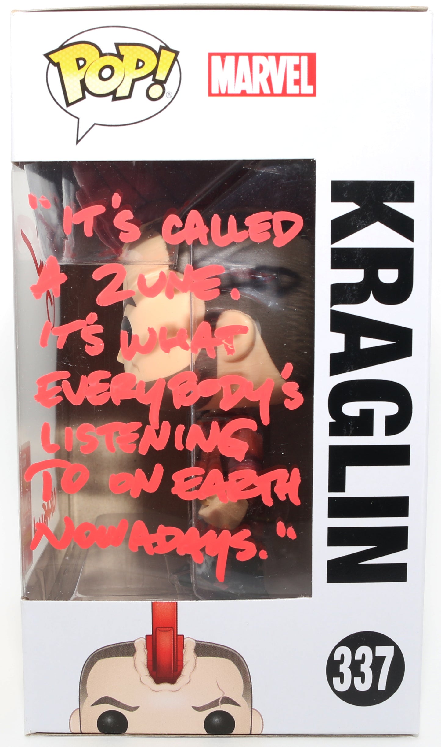 
                  
                    Sean Gunn as Kraglin in Guardians of the Galaxy Vol. 2 2018 Summer Convention Limited Edition Signed Funko POP! #337 with Character Name & Quote
                  
                