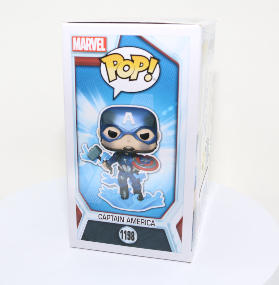 
                  
                    Chris Evans as Captain America in Avengers: Endgame Glow in the Dark Special Edition (SWAU) Signed Funko POP! #1198
                  
                