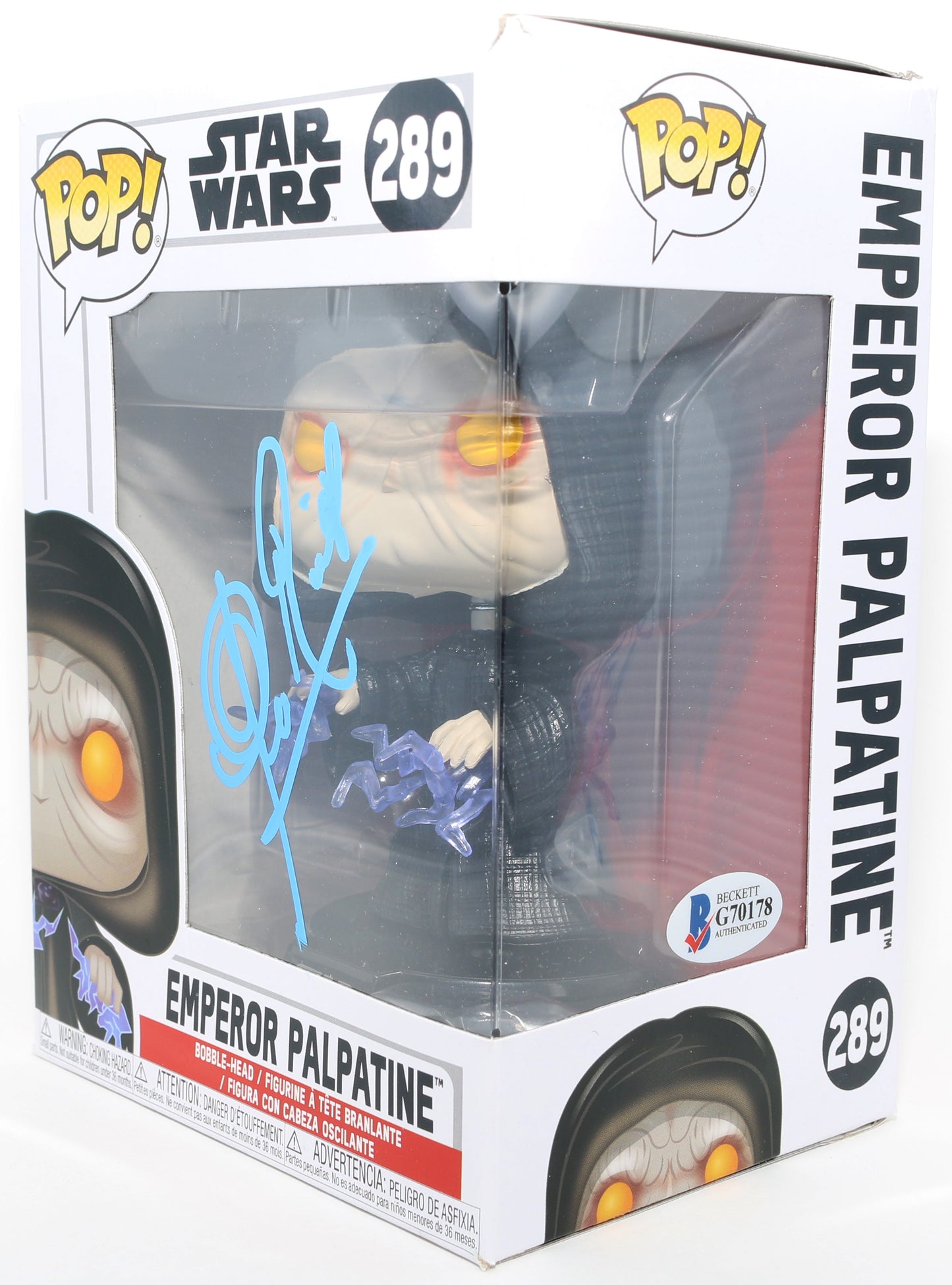 
                  
                    Clive Revill as Emperor Palpatine in Star Wars: The Empire Strikes Back (Beckett) Signed Funko POP! #289
                  
                
