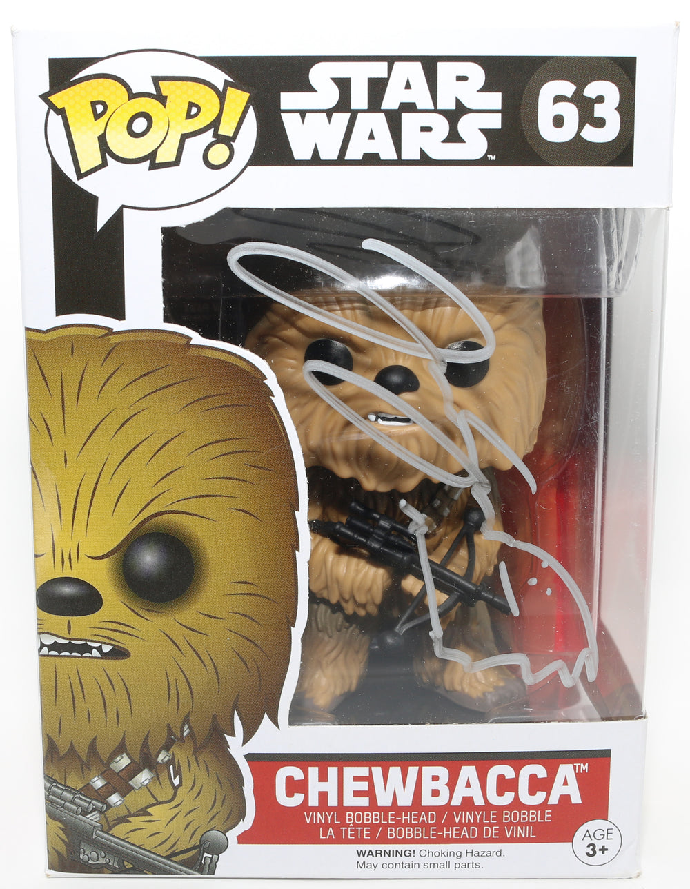 Joonas Suotamo as Chewbacca in Star Wars: The Force Awakens Signed Funko POP! #63 with Remark
