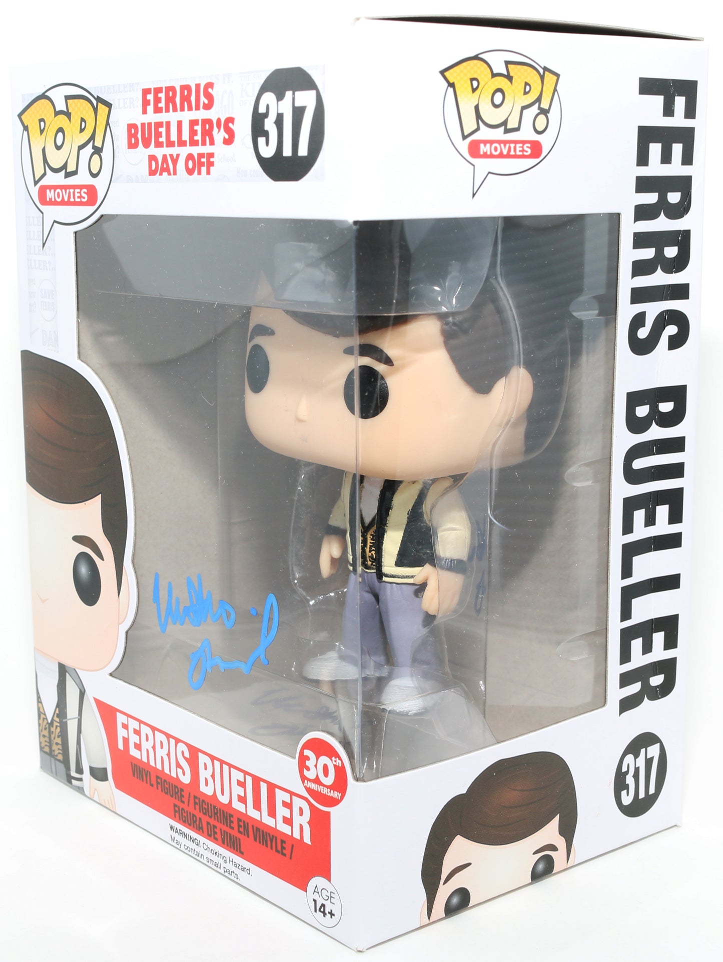 
                  
                    Matthew Broderick as Ferris Bueller in Ferris Bueller's Day Off Signed Funko POP! #317
                  
                