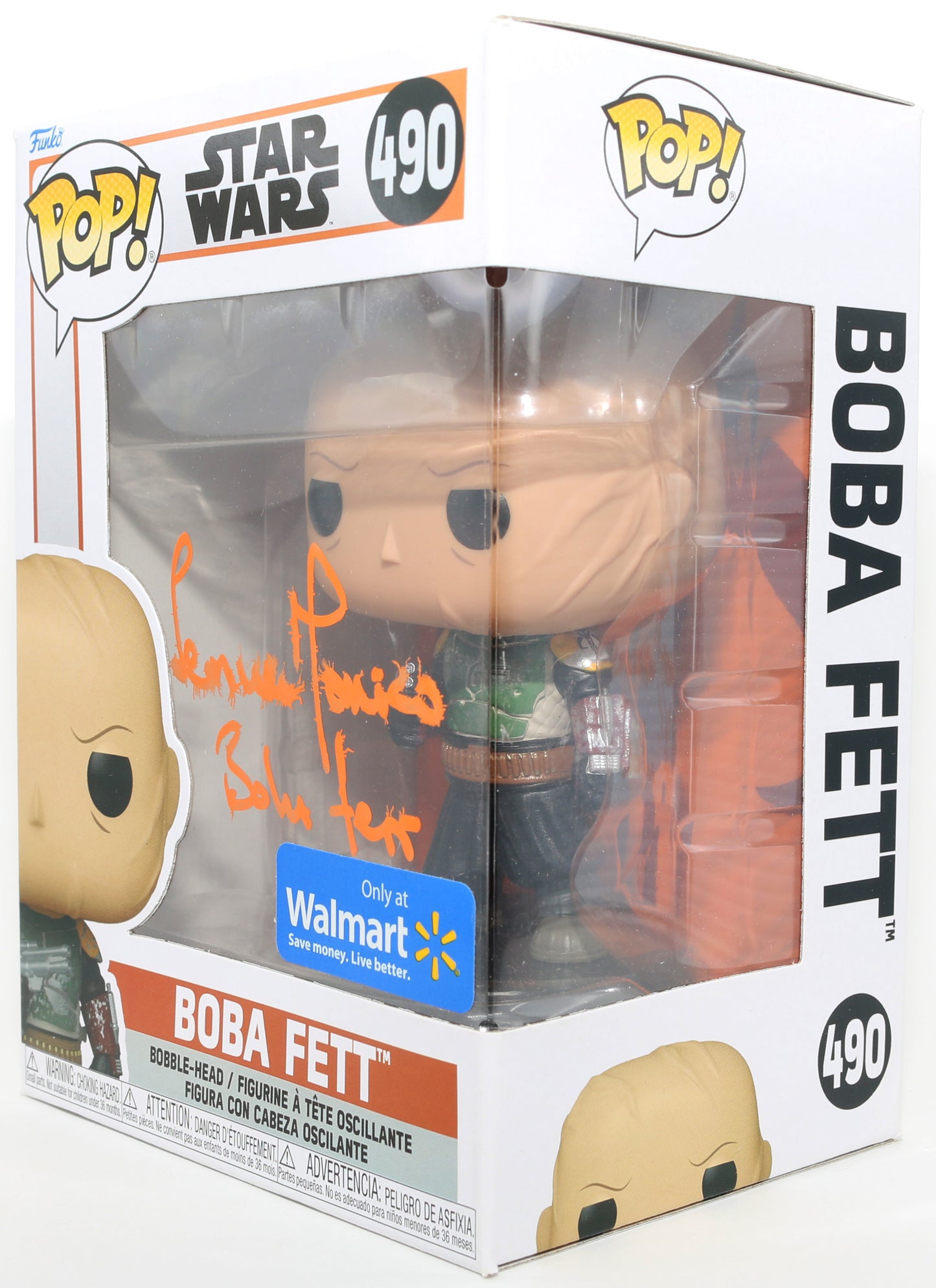 
                  
                    Temuera Morrison as Boba Fett in Star Wars: The Book of Boba Fett Walmart Exclusive Signed Funko POP! #490 with Character Name
                  
                