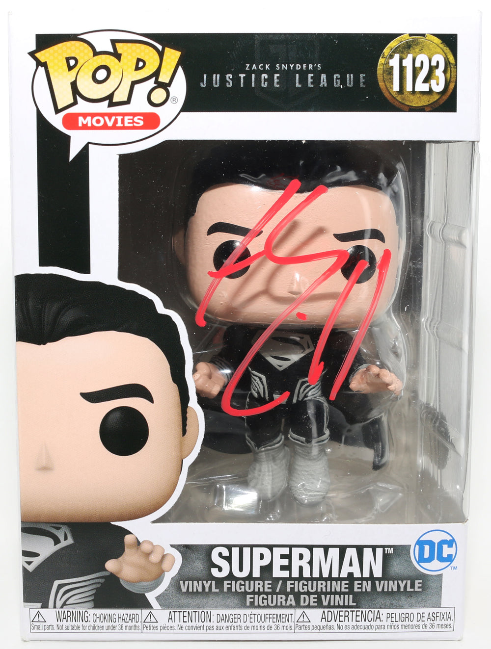 Henry Cavill as Superman with Black Suit in Zack Snyder's Justice League (SWAU) Signed Funko POP! #1123