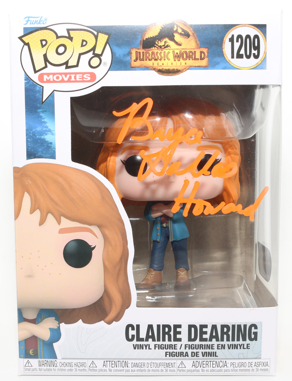 Bryce Dallas Howard as Claire Dearing in Jurassic World Dominion (SWAU) Signed Funko POP! #1209