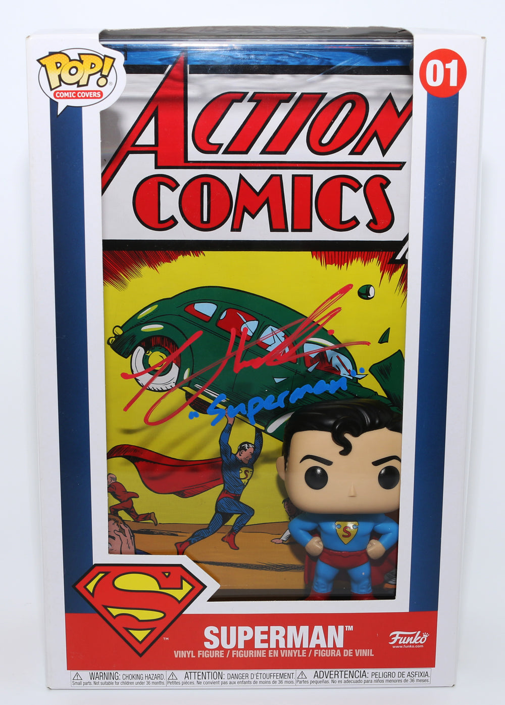 Tyler Hoechlin as Superman in Superman Comic Cover Signed Funko POP! #01 with Character Name