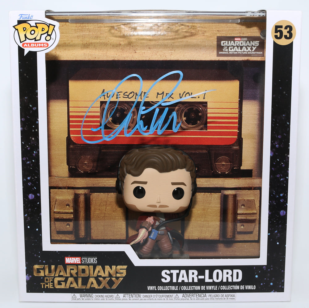 Chris Pratt as Star-Lord in Guardians of the Galaxy Album Cover Signed Funko POP! #53