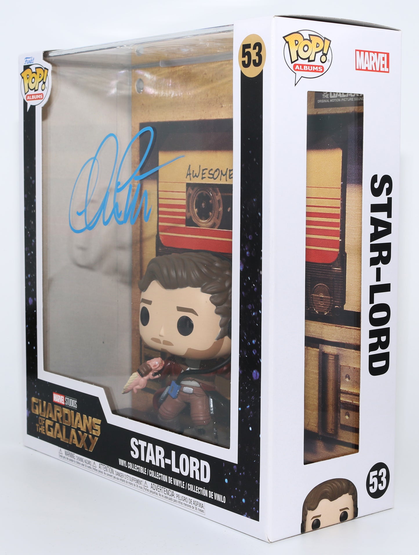 
                  
                    Chris Pratt as Star-Lord in Guardians of the Galaxy Album Cover Signed Funko POP! #53
                  
                
