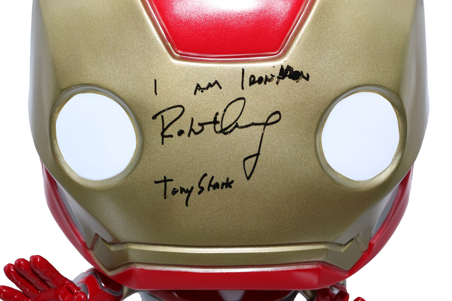 
                  
                    Robert Downey Jr. as Iron Man in Avengers: Endgame (SWAU) Signed 18" Mega Sized Funko POP! #02 with Character Name & Quote
                  
                